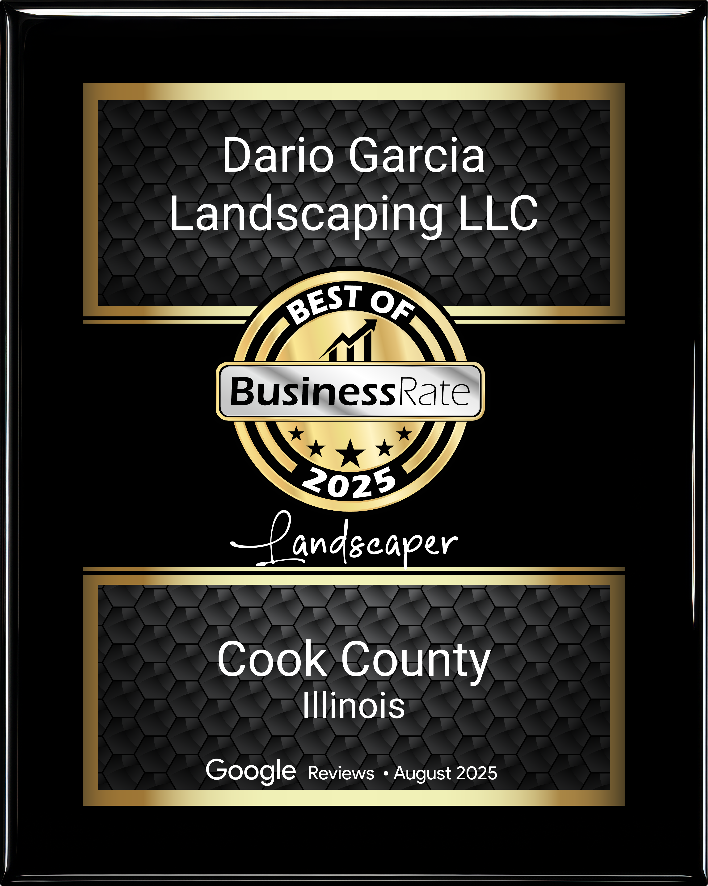 Business Award - Dario Garcia Landscaping LLC